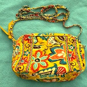 Provincial Yellow Floral Small Crossbody Bag By Vera Bradley